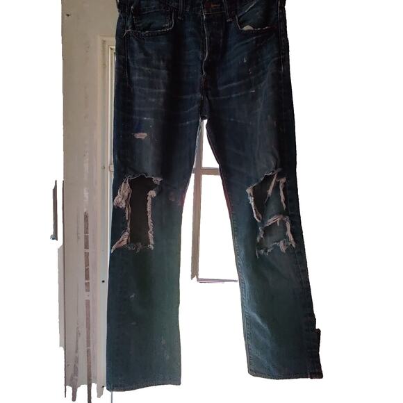 Levi's 501 Naturally Distressed Jeans Size 32 X 30 Men's made in Haiti - Picture 3 of 12